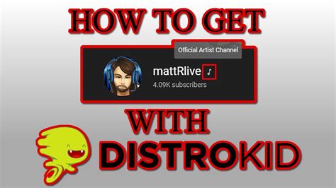 distrokid youtube artist channel|youtube official artist channel requirements.